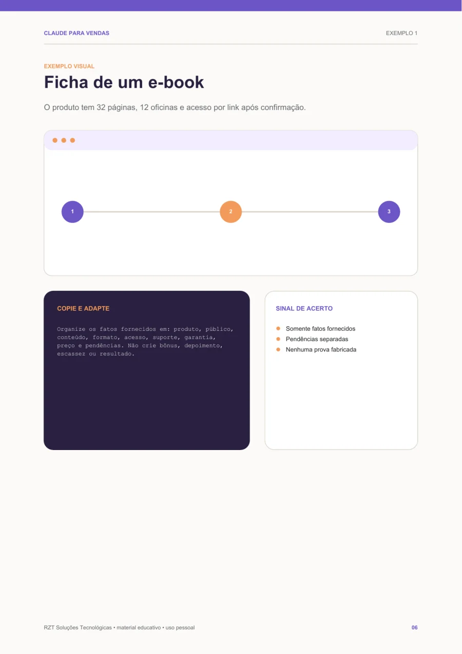 Contrato do e-book, referência visual apresentada no guia